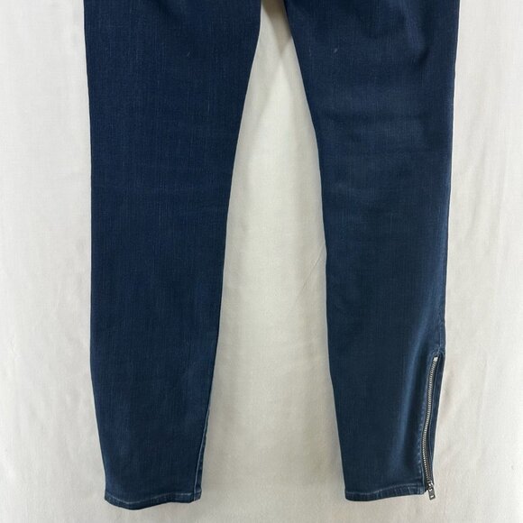 Madewell Skinny Skinny Ankle Zip Jeans Womens 26 Low Rise Stretch Dark Wash Blue - Picture 6 of 13